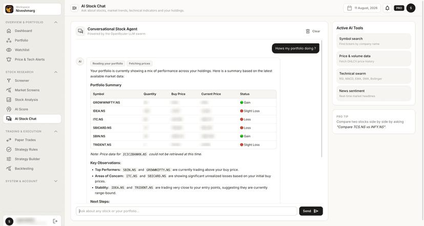 Stock Chat Widget